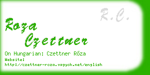 roza czettner business card